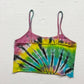 Secondhand No Boundaries Rainbow Tie-Dye Crop Tank Top, Size Small