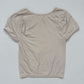 Secondhand Intimately Free People Nylon Beige Baby Tee, Size S/M