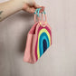 Secondhand Colorful Rainbow Straw Hand Bag Mini Purse