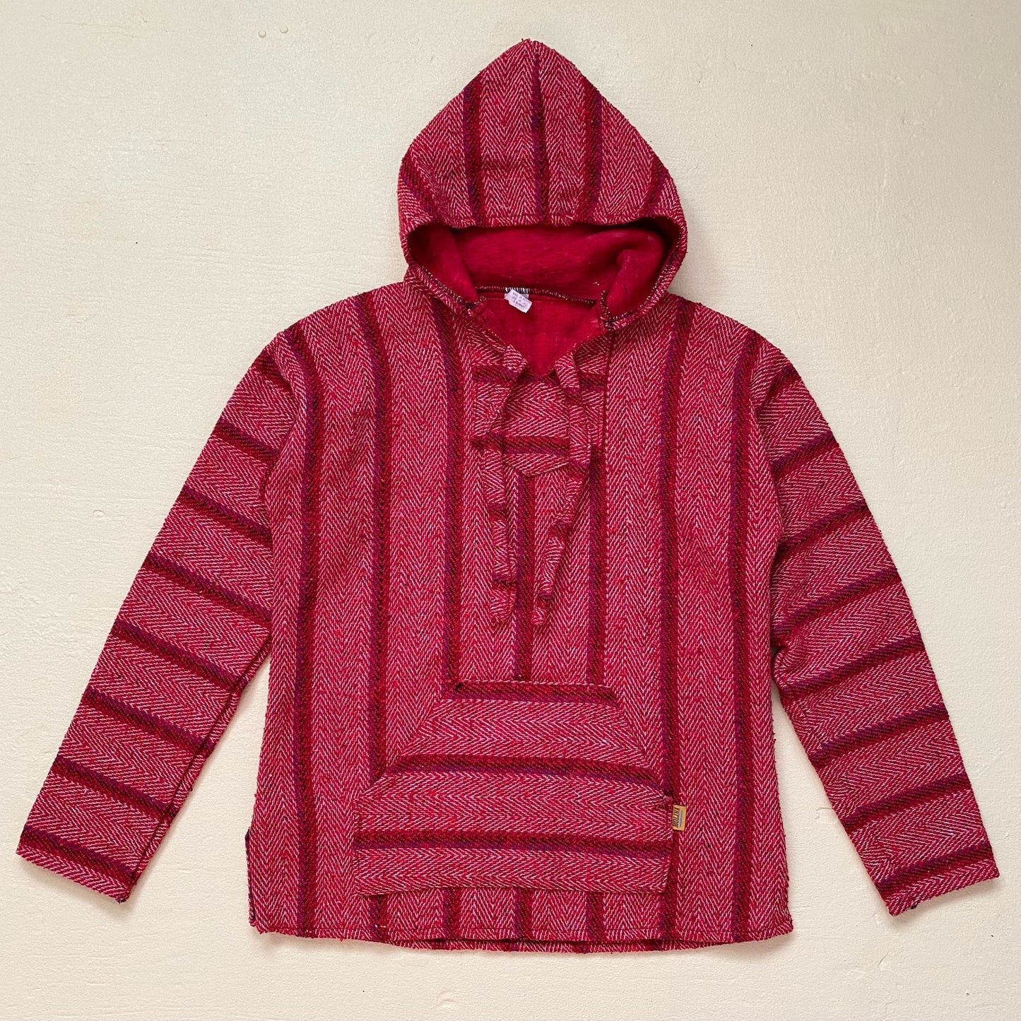 Vintage Molina Red Stripe Baja Hoodie Sweatshirt, Size Medium