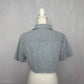 Upcycled Goodfellow & Co Cropped Linen Cotton Button Up Shirt, Size Small
