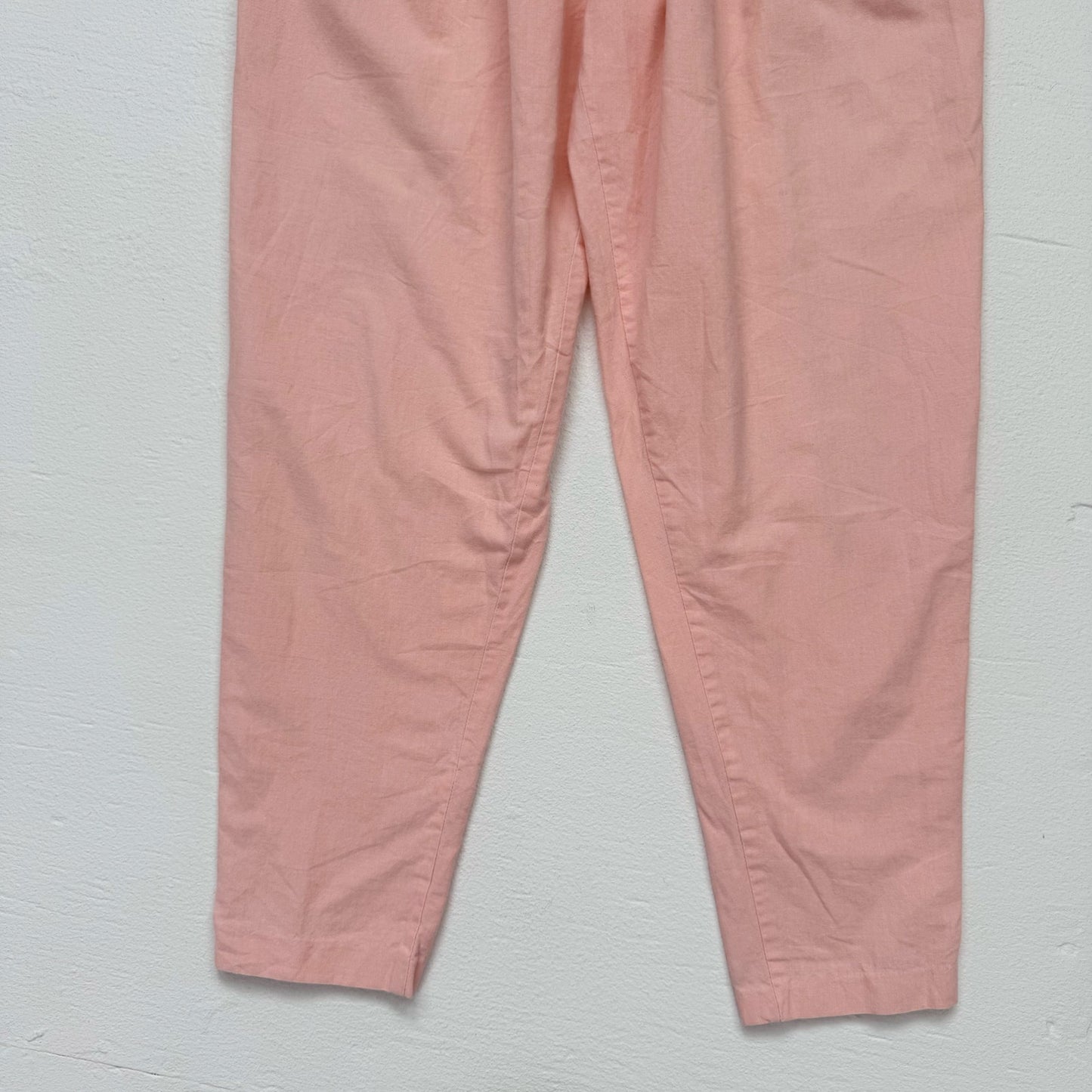 Vintage POP Peach Pleated High Waisted Trousers, Size XS