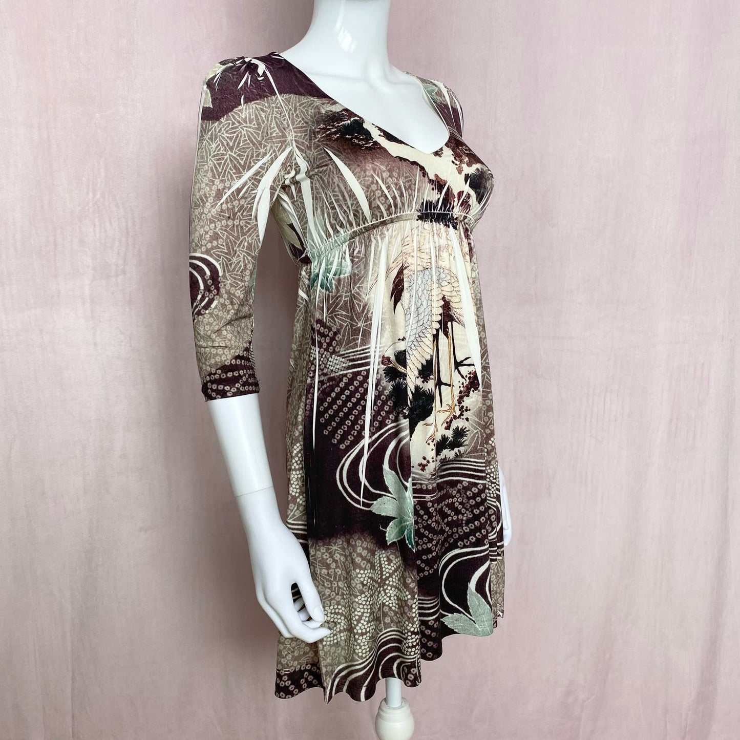Y2K S-Twelve Sublimation Stretch Mini Dress, Size Small