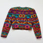 Vintage 80s Rickie Freeman For Teri Jon Quilted Silk Crop Blazer Jacket, S/M