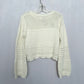 Secondhand Alya Cream Cropped Open Knit Sweater, Size Small