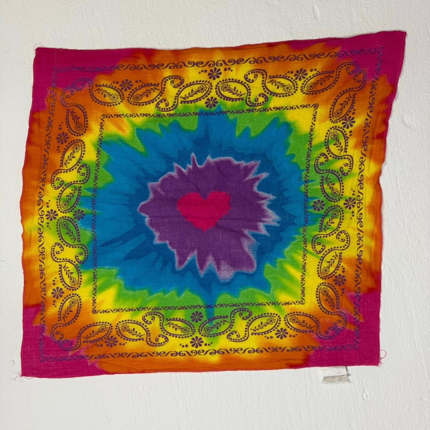 Secondhand Little Brownie Bakers Rainbow Heart Tie Dye Bandana