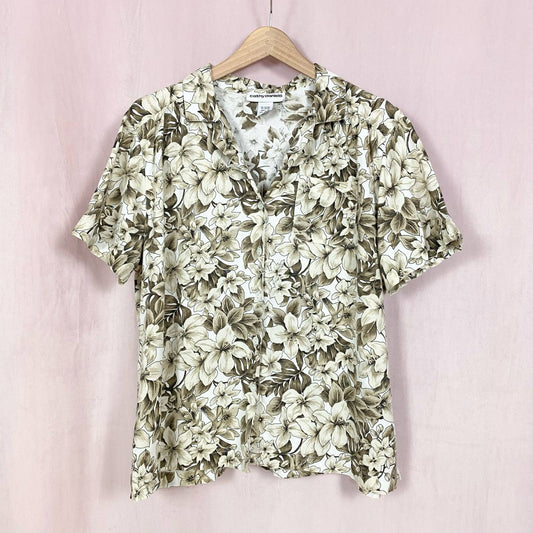 Vintage Cathy Daniels Floral Hawaiian Shirt, Size XL