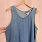 Vintage Lands' End Denim A-Line Midi Dress, Size 12