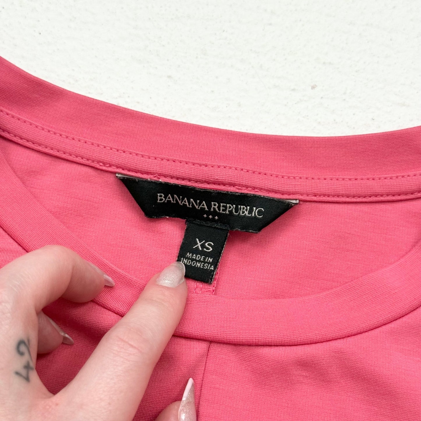 Secondhand Banana Republic Pink Stretch Knit Dress, Size XS