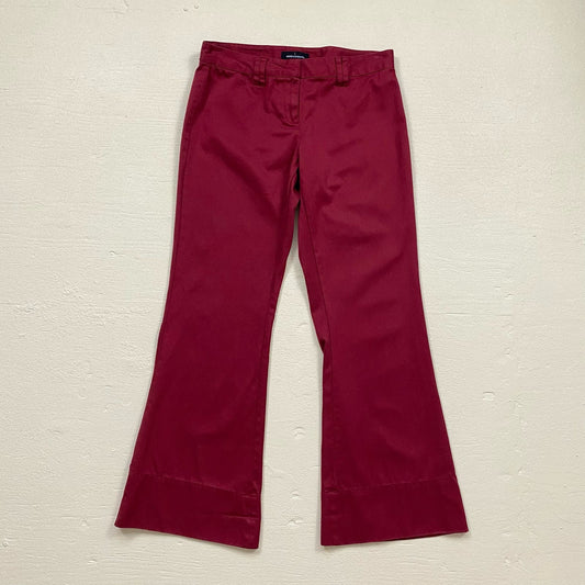 Secondhand Moda International Red Denim Flare Pants - Short, Size 8