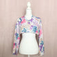 Reworked Vintage Floral Crop Long Sleeve Button Up