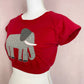Upcycled Urban Outfitters Elephant Crop Top, Size XS