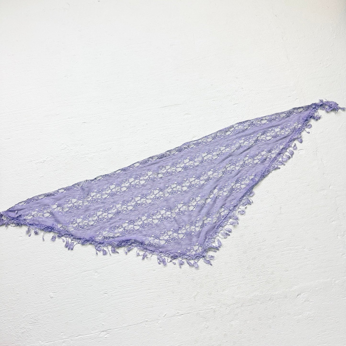 Secondhand Lavender Lace Triangle Scarf