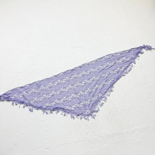 Secondhand Lavender Lace Triangle Scarf