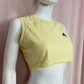 Reworked Adidas Distressed Yellow Crop Tank, Size Small
