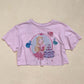 Reworked Disney Princess Aurora Sleeping Beauty Crop Tee, Size XS