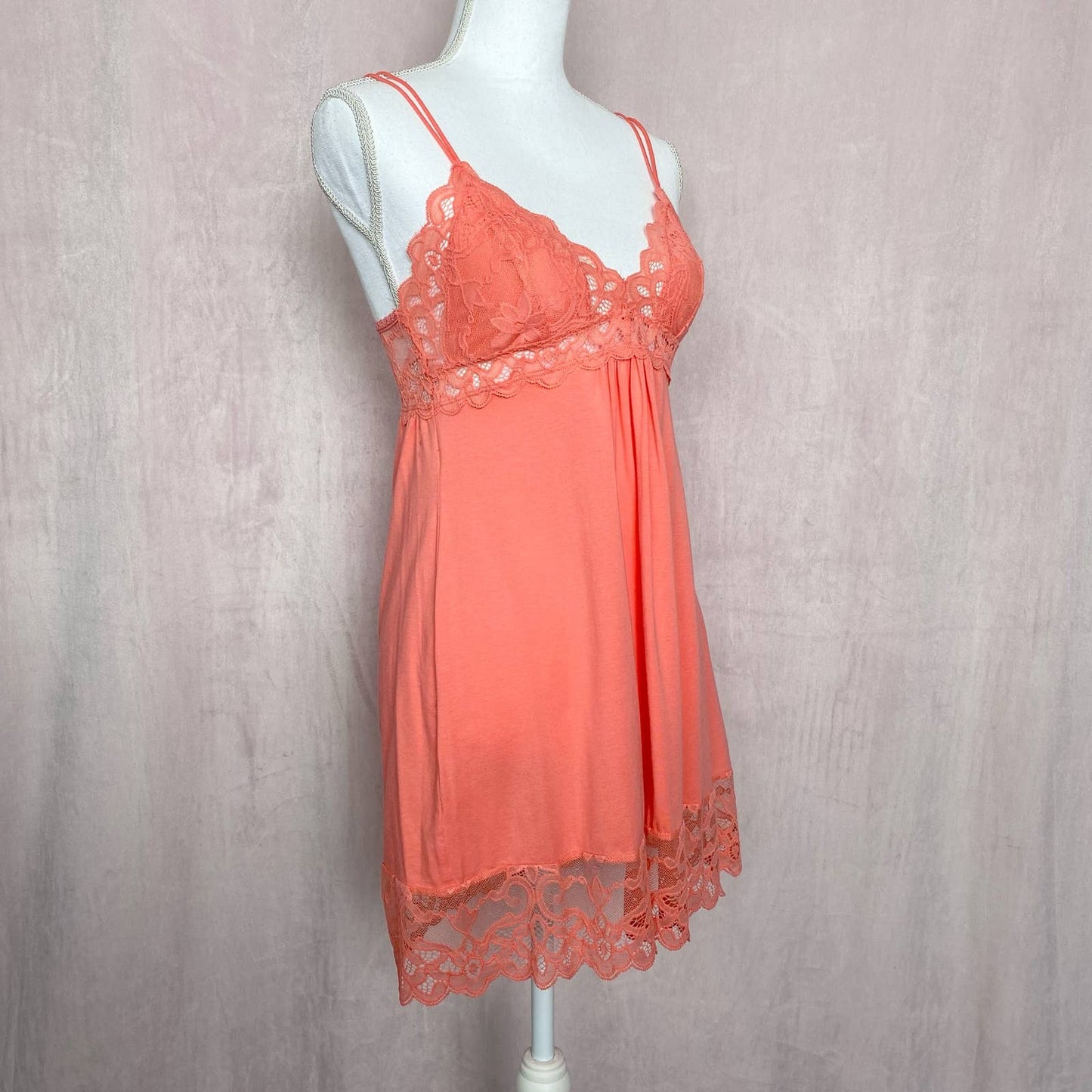 Secondhand In Bloom by Jonquil Lace Chemise Mini Dress, Size S/M