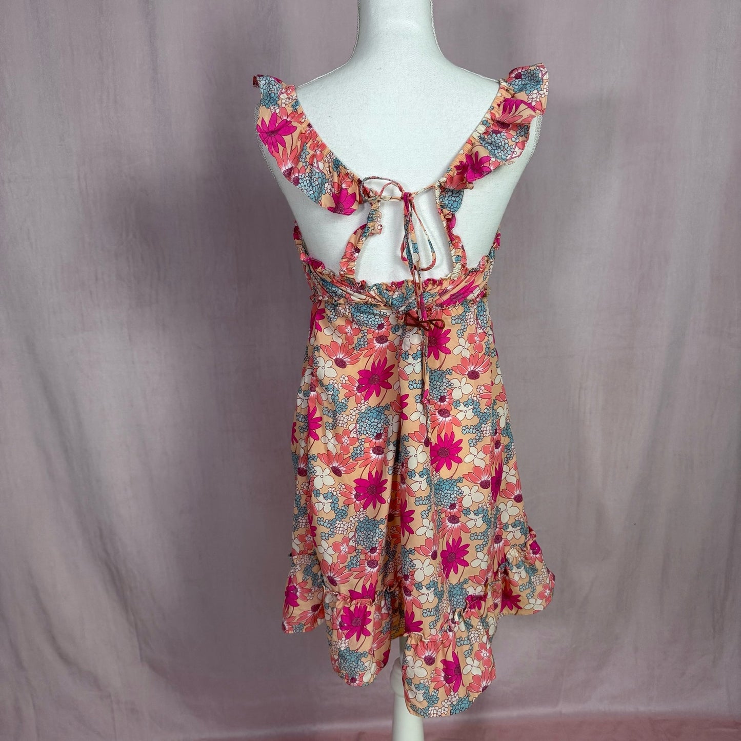 Secondhand 3rd + Malt Floral Fit & Flare Mini Dress, Size XL