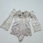 Secondhand Stone Cold Fox Cream Lace Off Shoulder Romper, Size 1 (XS/S)