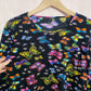 Y2K Sacred Threads Butterfly Sequins Top, Size S/M
