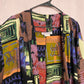 Vintage Sharon Anthony Abstract Long Cardigan, Size 16W