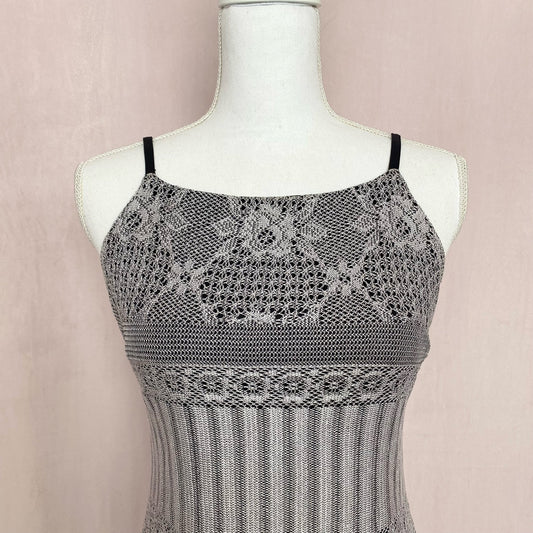 Vintage Hourglass Crochet Fit & Flare Mini Dress, Size Medium