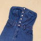 Secondhand Sincerely Jules Button Front Denim Tube Dress, Size XS