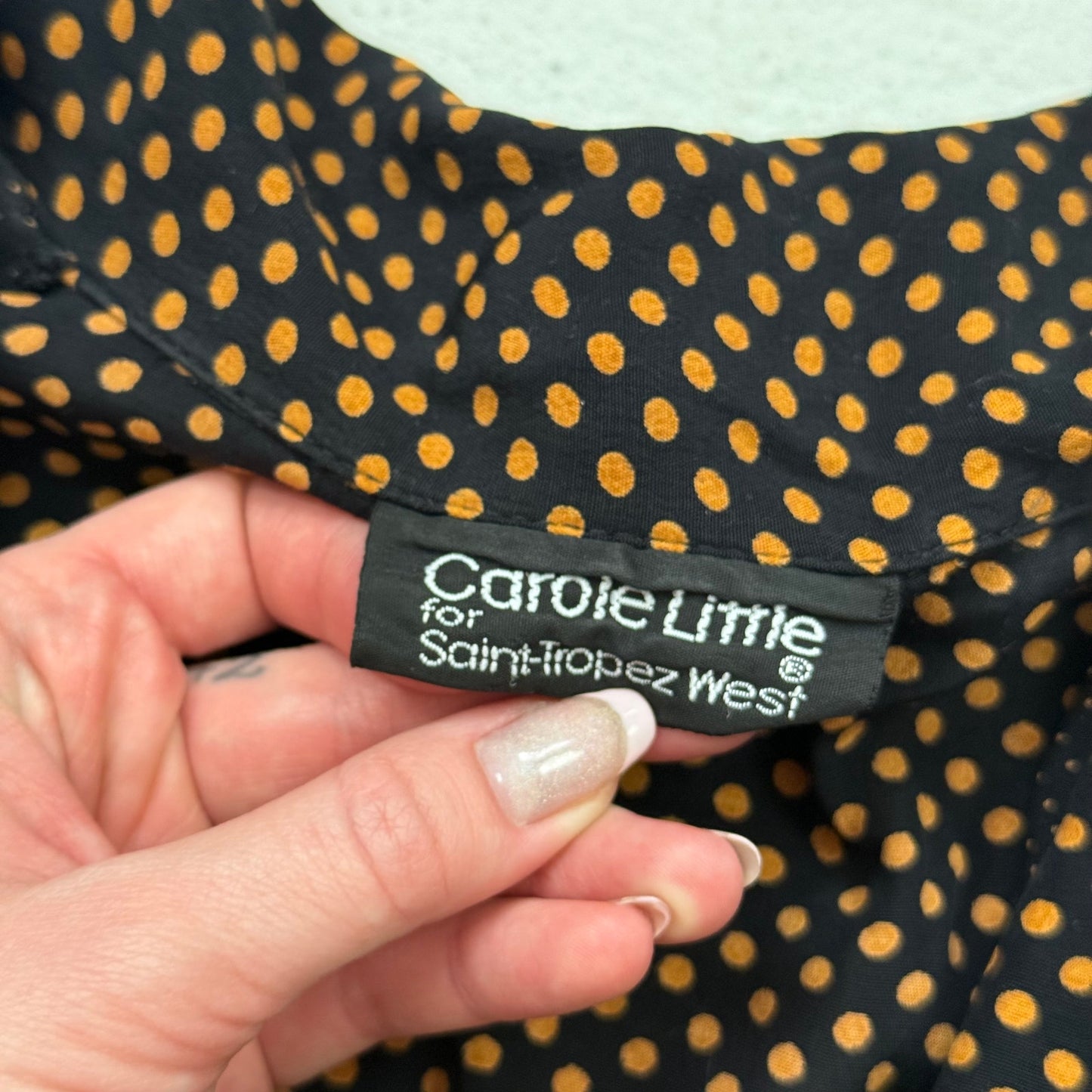 Vintage 80s/90s Carole Little Polka Dot Blazer, Size 6