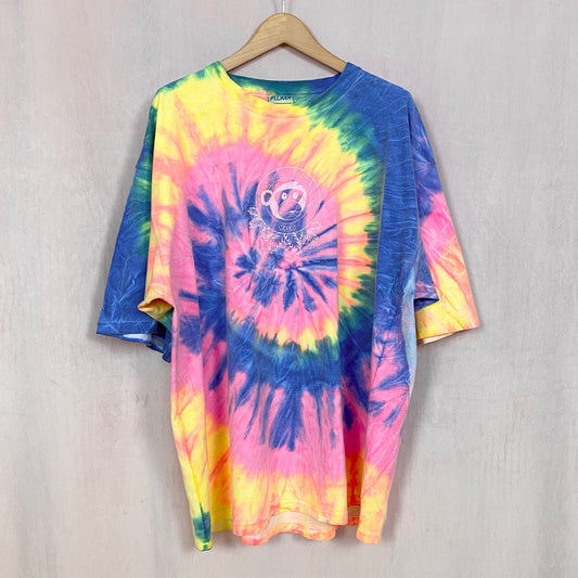 Vintage Coconut Charleys Club Neon Rainbow Tie Dye T-Shirt, Size XXL