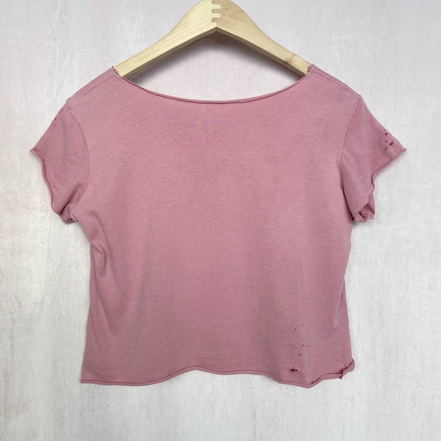 Reworked Cotton On Distressed Daisy Crop Tee, Size XXS