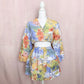 Upcycled Vintage Linen Blend Tropical Button Up Skirt Set, Size Small