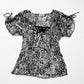 Y2K Kaelyn Max Sheer Beaded Tie Sleeve Blouse, Size Large