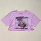 Upcycled Mario Kart Racing Distressed Crop Tee, Size Medium