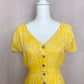 Secondhand Knot Sisters Lido Front Button Midi Dress in Yellow Floral, Size Small