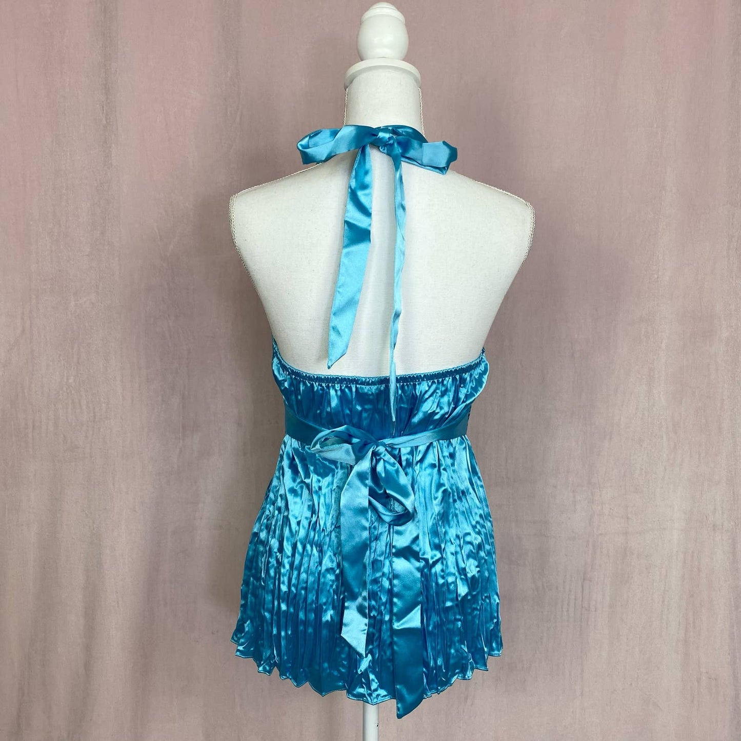 Vintage Frederick’s of Hollywood Satin Halter Tank Top, Size Large