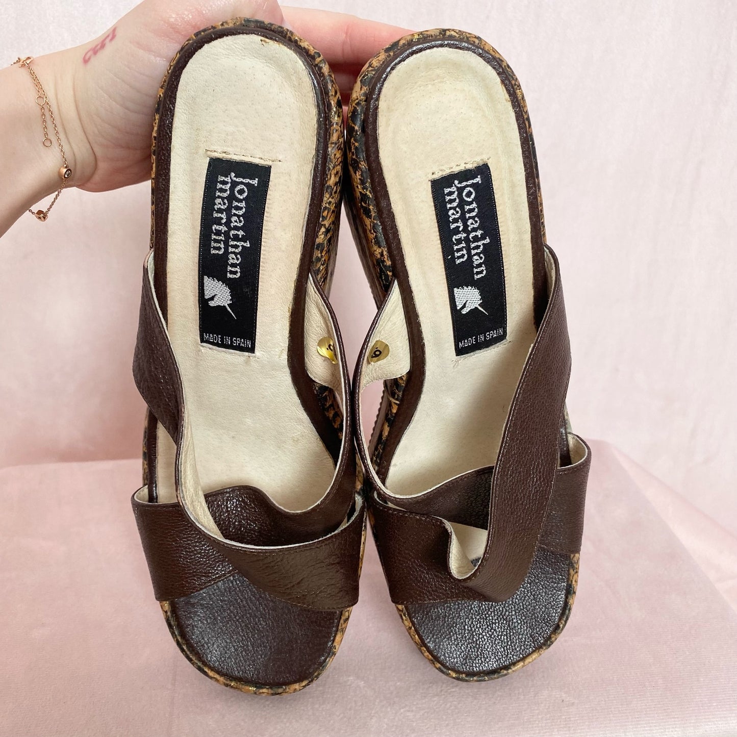 Secondhand Jonathan Martin Snakeskin Wedge Heeled Mules, Size 6