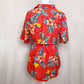 Upcycled Hawaiian Crop Button Up Shirt & Skirt Set, Size XS/S