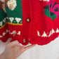 Vintage Jingle Bell Christmas Sweater Cardigan, Size Large