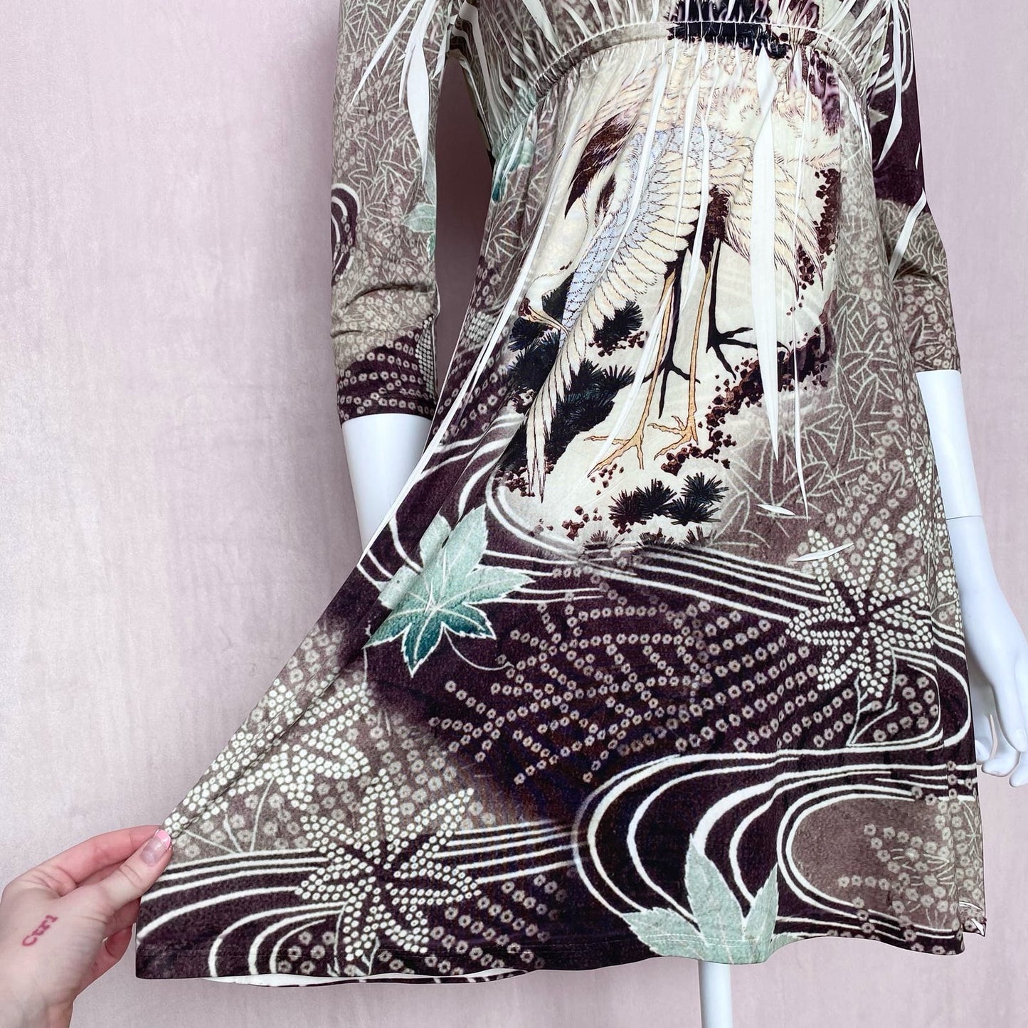 Y2K S-Twelve Sublimation Stretch Mini Dress, Size Small