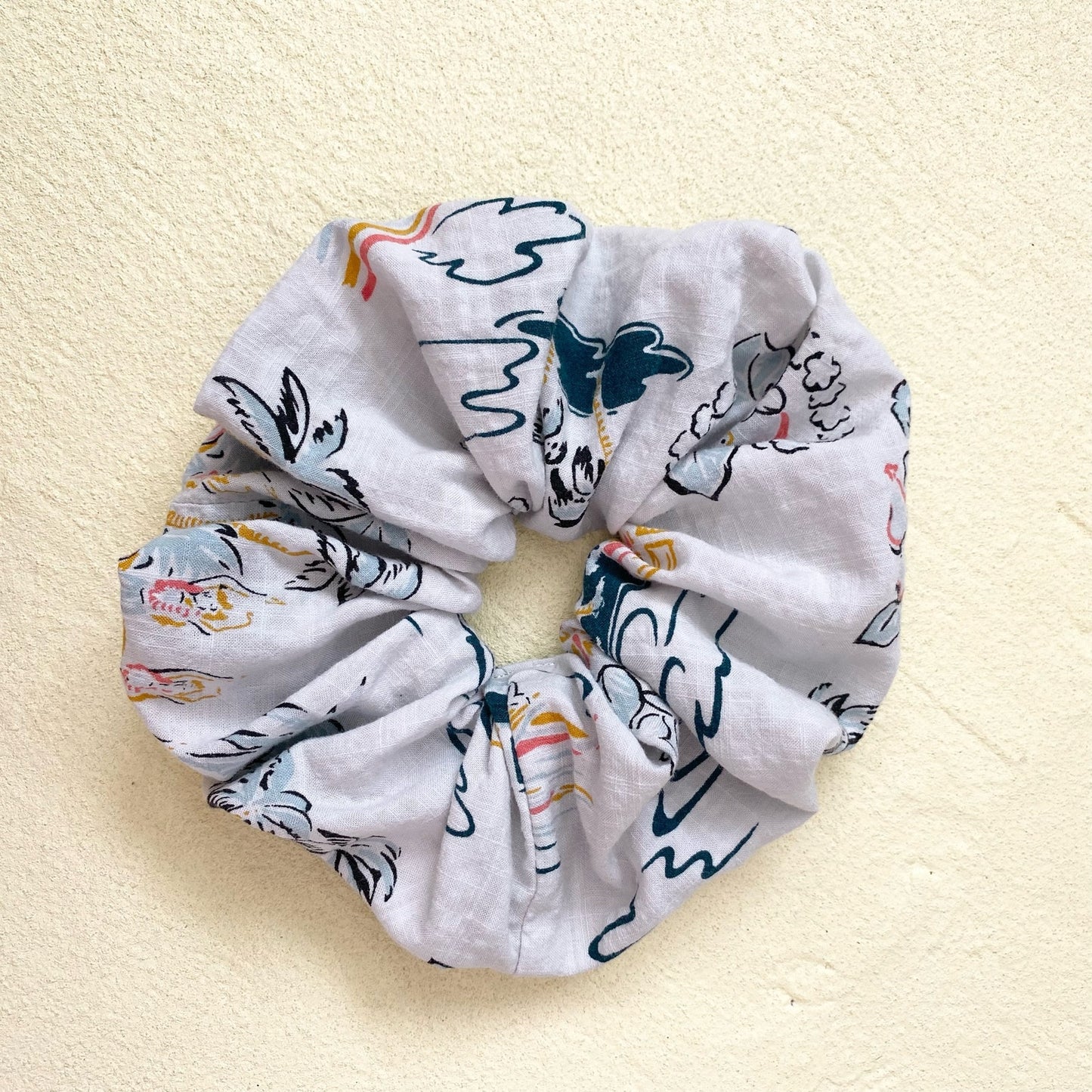 Upcycled Crop Hawaiian Shirt & Scrunchie Set, Size Medium