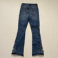 Secondhand Ashley Mason Premium Embroidered Flare Jeans, Size 3/26