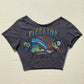 Reworked Pipeline Hawaii Distressed Crop Baby Tee, Size XS