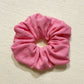 Scrap Fabric Pink-Peach Ribbed Jumbo Scrunchie