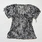 Y2K Kaelyn Max Sheer Beaded Tie Sleeve Blouse, Size Large