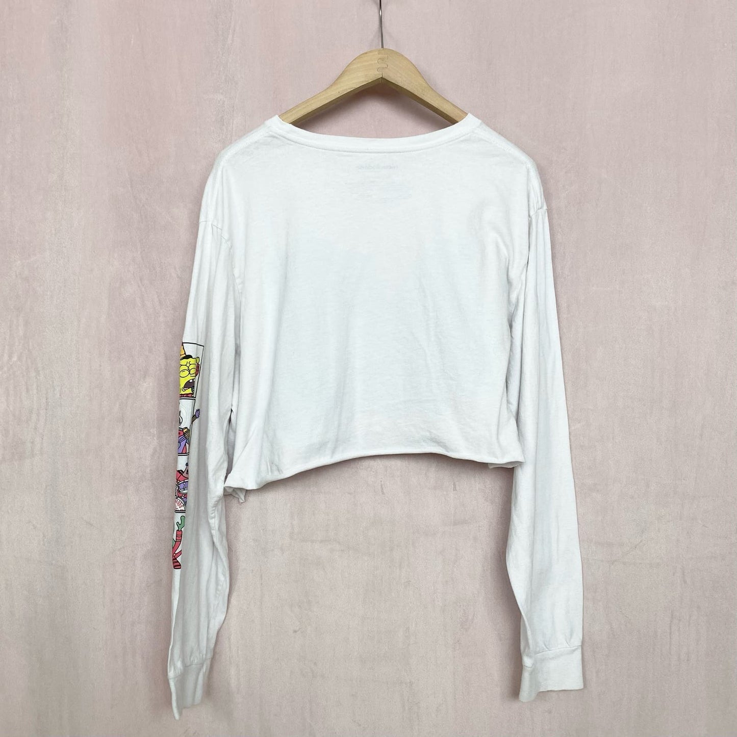 Reworked Spongebob Bubble Bowl Crop Long Sleeve, Size 3XL