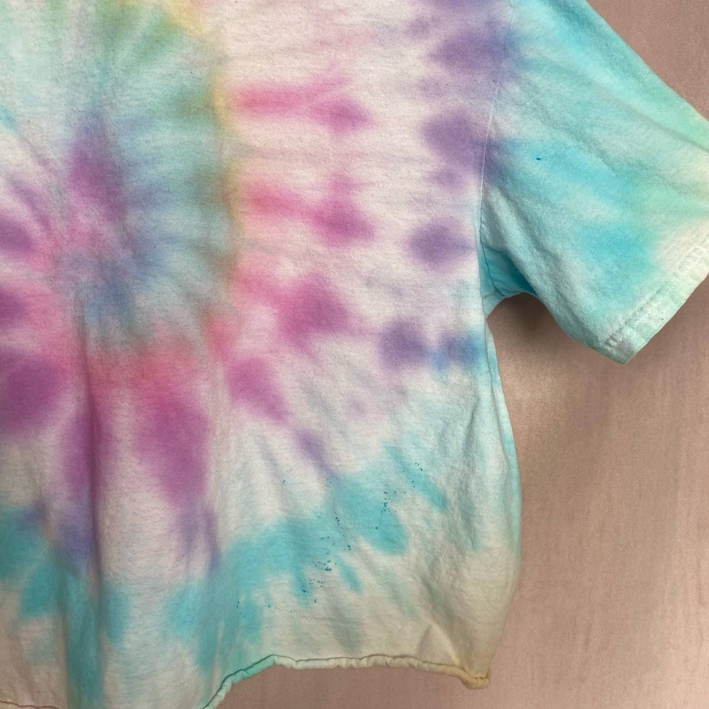 Reworked Looney Tunes Tie Dye Crop Tee, Size 2XL