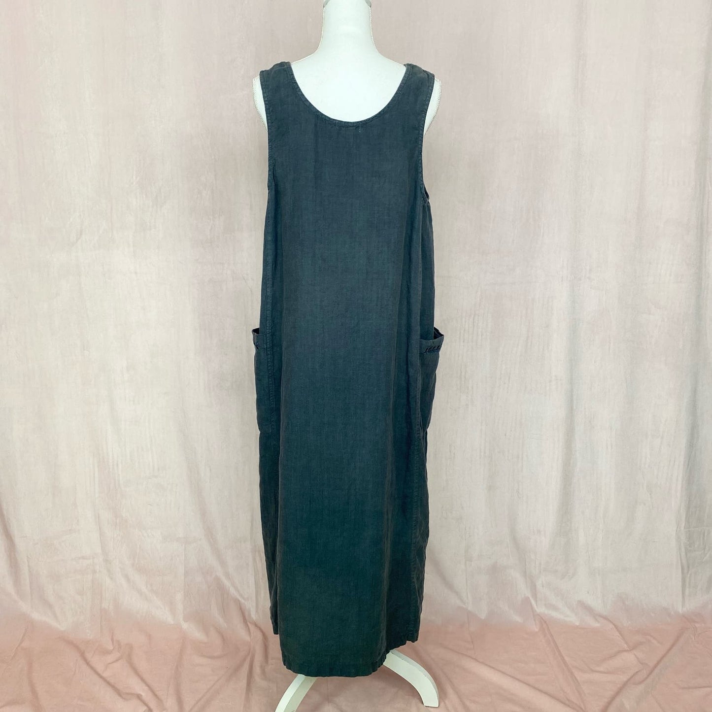 Vintage Bloomingdale’s Studio Linen Midi Dress, Size Medium