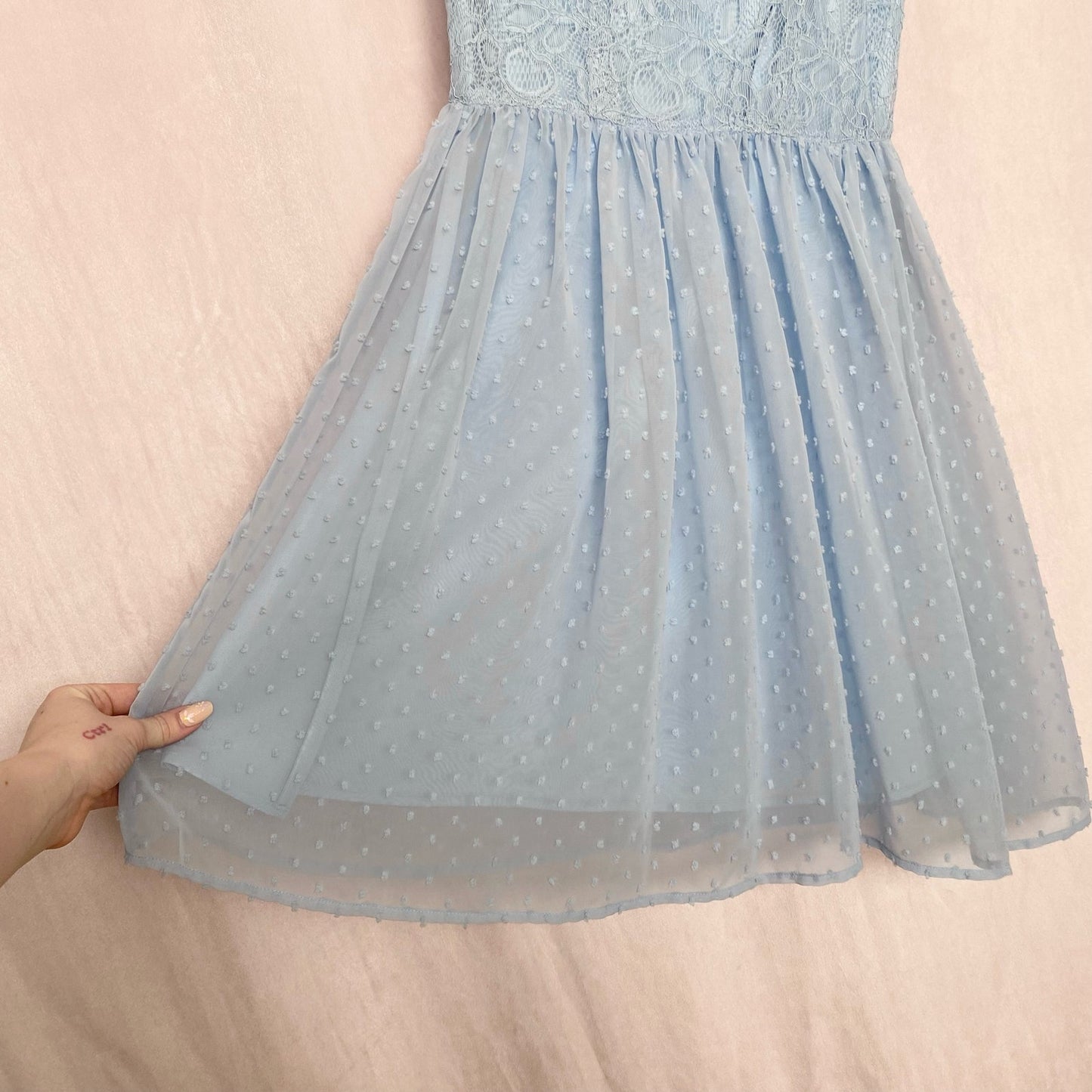 Secondhand Rodarte For Target Blue Lace Mini Dress, Size 1