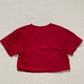 Secondhand Adidas Logo Graphic Red Crop Tee, Size Small