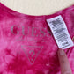 Y2K Guess Rhinestone Pink Tie Dye Tank Top, Size Large